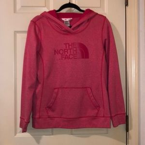 Pink North Face Hoodie Dri-Fit material